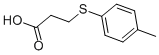 structure of CAS# 13739-35-0, 3-[(4-Methylphenyl)Thio]-Propanoic Acid;3-[(4-Methylphenyl)Thio]Propanoic Acid;3-[(4-Methylphenyl)Thio]Propionic Acid;3-((4-Methylphenyl)Thio)Propionic Acid