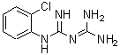structure of CAS# 137588-53-5, 1-(2-Chlorophenyl)-3-(Diaminomethylene)Guanidine;(3,3-diamino-1-imino-2-azaprop-2-enyl)(2-chlorophenyl)amine;1-carbamimidamido-N-(2-chlorophenyl)methanimidamide;2-Chloro-Phenyl biguanide