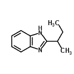 结构式 CAS# 13786-52-2, 2-仲-丁基-1H-苯并咪唑