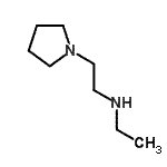 structure of CAS# 138356-55-5, N-Ethyl-2-(1-Pyrrolidinyl)Ethanamine;ethyl(2-pyrrolidin-1-ylethyl)amine;ethyl(2-pyrrolidinylethyl)amine;N-ethyl-2-(1-pyrrolidinyl)ethanamine