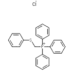 structure of CAS# 13884-92-9, Triphenyl[(Phenylsulfanyl)Methyl]Phosphonium Chloride;(Phenylthio)methyltriphenylphosphonium Chloride;Phenylthiomethyl Triphenylphosphonium Chloride;triphenyl(phenylthiomethyl)phosphine, chloride