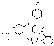 structure of CAS# 138906-43-1, 4-Methoxyphenyl 4,6-O-Benzylidene-2-Deoxy-2-(1,3-Dioxo-1,3-Dihydro-2H-Isoindol-2-Yl)-beta-D-Glucopyranoside;4-Methoxy<wbr>phenyl 4,<wbr>6-O-Benzy<wbr>lidene-2-<wbr>deoxy-2-p<wbr>hthalimid<wbr>o-β-D-glu<wbr>copyranos<wbr>ide