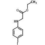 结构式 CAS# 14108-76-0, 乙基N-(4-碘苯基)甘氨酸酯