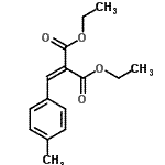 structure of CAS# 14111-33-2, Diethyl (4-Methylbenzylidene)Malonate;2-[(4-met<wbr>hylphenyl<wbr>)methylid<wbr>ene]propa<wbr>nedioic a<wbr>cid dieth<wbr>yl ester;diethyl (p-methylbenzylidene)malonate;Diethyl 2-[(4-methylphenyl)methylene]malonate