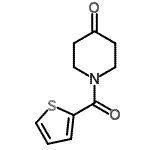 structure of CAS# 141945-71-3, 1-(2-Thienylcarbonyl)-4-Piperidinone;1-(2-thienylcarbonyl)-4-piperidinone;1-(2-thienylcarbonyl)piperidin-4-one;1-(Thien-2-ylcarbonyl)piperidin-4-one
