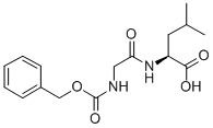 结构式 CAS# 1421-69-8, N-[(苯基甲氧基)羰基]甘氨酰-L-亮氨酸