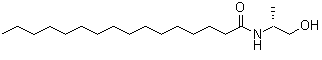 structure of CAS# 142128-47-0, N-[(2R)-1-Hydroxy-2-Propanyl]Hexadecanamide;N-(2-hydroxy-1R-methylethyl)-hexadecanamide;R-Palmitoyl-(1-methyl) Ethanolamide