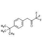 结构式 CAS# 142505-28-0, 1,1,1-三氟-3-[4-(2-甲基-2-丙基)苯基]丙酮