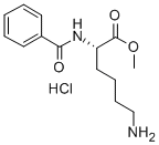 structure of CAS# 14280-01-4, N2-Benzoyl-L-Lysine Methyl Ester Monohydrochloride;N-ALPHA-BENZOYL-L-LYSINE METHYL ESTER HYDROCHLORIDE;N-BENZOYL-L-LYSINE METHYL ESTER HYDROCHLORIDE;BENZOYL-L-LYSINE METHYL ESTER HYDROCHLORIDE
