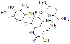 CAS#: 142875-06-7， 5-Deoxy-5,5-Difluoroarbekacin