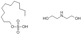 structure of CAS# 143-00-0, Lauryl alcohol sulfate diethanolamine salt;2-(2-Hydroxyethylamino)Ethanol;Lauryl Hydrogen Sulfate;Lauryl Alcohol Sulfate, Diethanolamine Salt;Lauryl Sulfate Diethanolamine Salt