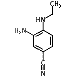 structure of CAS# 143174-02-1, 3-Amino-4-(Ethylamino)Benzonitrile;3-amino-4-(ethylamino)benzonitrile;ZINC03031149