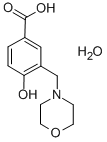 结构式 CAS# 143269-99-2, 4-羟基-3-(4-吗啉基甲基)-苯甲酸水合物(1:2)