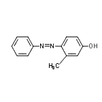 结构式 CAS# 1435-88-7, 3-甲基-4-(苯基偶氮)苯酚