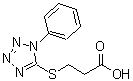 structure of CAS# 1437-67-8, 3-[(1-Phenyl-1H-Tetrazol-5-Yl)Sulfanyl]Propanoic Acid;3-((1-phenyl-1H-tetrazol-5-yl)thio)propanoic acid;3-(1-Phenyl-1H-tetrazol-5-ylsulfanyl)-propionic acid;3-[(1-phenyl-1H-tetrazol-5-yl)sulfanyl]propanoic acid