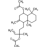 structure of CAS# 1438-66-0, 4-(3-Acetoxy-3-Methyl-4-Penten-1-Yl)-4A,8,8-Trimethyl-3-Methylenedecahydro-1-Naphthalenyl Acetate