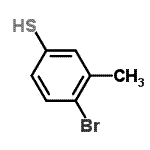 结构式 CAS# 14395-52-9, 4-溴-3-甲基苯硫醇