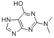 structure of CAS# 1445-15-4, 2-Dimethylamino-6-Hydroxypurine;2-Dimethylguanine;6H-Purin-6-One, 2-(Dimethylamino)-1,7-Dihydro-;N(2)-Dimethylguanine