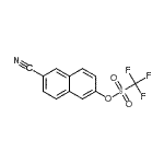 structure of CAS# 145369-29-5, 6-Cyano-2-Naphthyl Trifluoromethanesulfonate;6-Cyano-2-naphthyl trifluoromethanesulfonate;6-Cyano-2-naphthyl trifluoromethanesulphonate;6-Cyanonaphthalen-2-yl trifluoromethanesulfonate