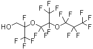 structure of CAS# 14548-74-4, 2,3,3,3-Tetrafluoro-2-[1,1,2,3,3,3-Hexafluoro-2-(1,1,2,2,3,3,3-Heptafluoropropoxy)Propoxy]-1-Propanol;1H,1H-2,5-Di(Trifluoromethyl)-3,6-Dioxa Undeacafluoro Nonanol;1H,1H-2,5-BIS(TRIFLUOROMETHYL)-3,6-DIOXAUNDECAFLUORONONANOL;1H,1H-2,5-DI(TRIFLUOROMETHYL)-3,6-DIOXAUNDECAFLUORONONANOL