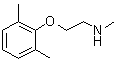 structure of CAS# 14573-22-9, 2-(2,6-Dimethylphenoxy)-N-Methylethanamine;2-(2,6-dimethylphenoxy)-N-methylethanamine;MFCD08753014;N-[2-(2,6-Dimethylphenoxy)ethyl]-N-methylamine