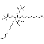 structure of CAS# 145889-57-2, [3,4-Dimethyl-2,5-Dioctoxy-6-[(2,2,2-Trifluoroacetyl)Oxymercurio]Phenyl]-(2,2,2-Trifluoroacetyl)Oxy-Mercury;4,5-DIMETHYL-3,6-DIOCTYLOXY-1,2-PHENYLENE-BIS;4,5-Dimet<wbr>hyl-3,6-d<wbr>ioctyloxy<wbr>-o-phenyl<wbr>ene-bis(m<wbr>ercurytri<wbr>fluoroace<wbr>tate);ETH 9009