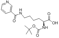 结构式 CAS# 14609-04-2, N2-[(1,1-二甲基乙氧基)羰基]-N6-(3-吡啶基羰基)-L-赖氨酸