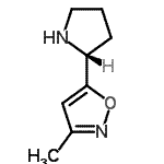 structure of CAS# 147402-72-0, 3-Methyl-5-[(2R)-2-Pyrrolidinyl]-1,2-Oxazole;(R)-3-methyl-5-(pyrrolidin-2-yl)isoxazole;3-Methyl-5-(R)-pyrrolidin-2-yl-isoxazole;3-methyl-5-[(2R)-pyrrolidin-2-yl]-1,2-oxazole