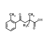 结构式 CAS# 147484-87-5, 2,2-二甲基-4-(2-甲基苯基)-4-氧代丁酸
