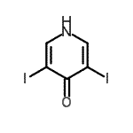 structure of CAS# 14764-90-0, 3,5-Diiodo-4(1H)-Pyridinone;2,6-Diiodopyridin-3-ol;3, 5-Diiodo-4-pyridone;3,5-Diiodo-1H-pyridin-4-one