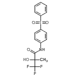 结构式 CAS# 147695-92-9, 3,3,3-三氟-2-羟基-2-甲基-N-[4-(苯磺酰基)苯基]丙酰胺