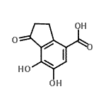 structure of CAS# 148050-69-5, 6,7-Dihydroxy-1-Oxo-4-Indanecarboxylic Acid;2,3-DIHYDRO-6,7-DIHYDROXY-1-OXO-1H-INDENE-4-CARBOXYLIC ACID;6,7-dihydroxy-1-oxo-2,3-dihydro-1H-indene-4-carboxylic acid;6,7-dihydroxy-1-oxo-indane-4-carboxylic acid