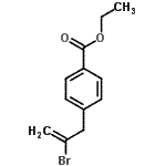 结构式 CAS# 148252-42-0, 乙基4-(2-溴-2-丙烯-1-基)苯甲酸酯
