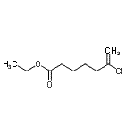 structure of CAS# 148252-46-4, Ethyl 6-Chloro-6-Heptenoate;Ethyl 6-chloro-6-heptenoate;Ethyl 6-chlorohept-6-enoate;Ethyl 6-chlorohept-6-enoate 97%