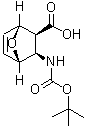 结构式 CAS# 148257-14-1, (1R,2S,3R,4S)-3-({[(2-甲基-2-丙基)氧基]羰基}氨基)-7-氧杂双环[2.2.1]庚-5-烯-2-羧酸