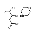 structure of CAS# 14852-14-3, 2-Hydroxysuccinic Acid - Piperazine (1:1);Piperazine DL-Malate