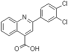 structure of CAS# 148887-61-0, 2-(3,4-Dichlorophenyl)-4-Quinolinecarboxylic Acid;2-(3,4-Dichlorophenyl)-4-quinolinecarboxylic acid;2-(3,4-Dichloro-phenyl)-quinoline-4-carboxylic acid;2-(3,4-Dichlorophenyl)quinoline-4-carboxylicacid