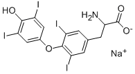 structure of CAS# 1491-91-4, DL-Thyroxine Sodium Salt;Sodium (2S)-2-Amino-3-[4-(4-Hydroxy-3,5-Diiodo-Phenoxy)-3,5-Diiodo-Phenyl]Propanoate;Sodium (2S)-2-Amino-3-[4-(4-Hydroxy-3,5-Diiodo-Phenoxy)-3,5-Diiodo-Phenyl]Propionate;Letter