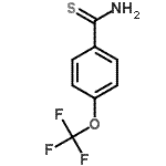 structure of CAS# 149169-34-6, 4-(Trifluoromethoxy)Benzenecarbothioamide;4-(Trifluoromethoxy)thiobenzamide;4-(Trifluoromethoxy)thiobenzamide 97%;amino[4-(trifluoromethoxy)phenyl]methane-1-thione