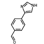 structure of CAS# 149169-88-0, 4-(1H-Imidazol-4-Yl)Benzaldehyde;4-(1H-Imidazol-4-yl)benzaldehyde;4-(1H-Imidazol-4-yl)benzaldehyde 95%;4-imidazol-4-ylbenzaldehyde