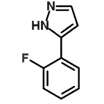 结构式 CAS# 149739-32-2, 5-(2-氟苯基)-1H-吡唑