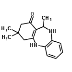 structure of CAS# 149774-58-3, 3,3,11-Trimethyl-2,3,4,5,10,11-Hexahydro-1H-Dibenzo[b,e][1,4]Diazepin-1-One;3,3,11-tr<wbr>imethyl-2<wbr>,3,4,5,10<wbr>,11-hexah<wbr>ydro-1H-d<wbr>ibenzo[b,<wbr>e][1,4]di<wbr>azepin-1-<wbr>one;MFCD07642177