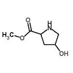 structure of CAS# 1499-56-5, Methyl 4-Hydroxyprolinate;(2R,4R)-methyl 4-hydroxypyrrolidine-2-carboxylate;4-Hydroxyl-L-proline, methyl ester;cis-4-Hydroxy-D-proline methyl ester