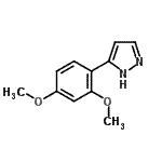 结构式 CAS# 150433-17-3, 3-(2,4-二甲氧基苯基)-1H-吡唑