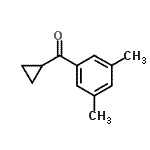 structure of CAS# 150668-38-5, Cyclopropyl(3,5-Dimethylphenyl)Methanone;Cyclopropyl 3,5-dimethylphenyl ketone;MFCD03841223