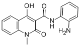 structure of CAS# 151449-78-4, N-(2-Aminophenyl)-2-Hydroxy-1-Methyl-4-Oxoquinoline-3-Carboxamide;N-(2-Aminophenyl)-2-Hydroxy-1-Methyl-4-Oxo-Quinoline-3-Carboxamide;N-(2-Aminophenyl)-2-Hydroxy-1-Methyl-4-Oxo-3-Quinolinecarboxamide;N-(2-Aminophenyl)-2-Hydroxy-4-Keto-1-Methyl-Quinoline-3-Carboxamide