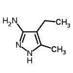 结构式 CAS# 151521-79-8, 4-乙基-5-甲基-1H-吡唑-3-胺