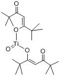 structure of CAS# 152248-67-4, Oxobis(2,2,6,6-Tetramethyl-3,5-Heptanedionato)-Titanium;Bis(2,2,6,6-Tetramethyl-3,5-Heptanedionato)Oxotitanium(IV),Min.95%[Oti(TMHD)2];Bis(2,2,6,6-Tetramethyl-3,5-Heptanedionato)Oxotitanium (IV), 95+% (Oti(TMHD)2);Bis(2,2,6,6-Tetramethyl-3,5-Heptanedionato)Oxotitanium (IV), (Oti(TMHD)2)