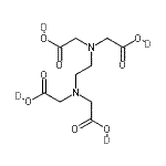 结构式 CAS# 15251-22-6, 2,2',2'',2'''-(1,2-乙二基二次氮基)四(O-<sup>2</sup>H)乙酸