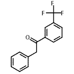 结构式 CAS# 1533-04-6, 2-苯基-1-[3-(三氟甲基)苯基]乙酮